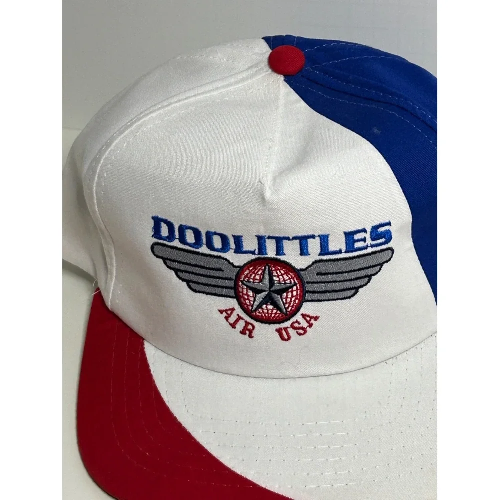 Vintage DOOLITTLES AIR USA Yupoong Snap‎ Back Trip-Color Ball Hat Good Condition - Picture 4 of 8